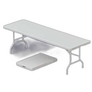 접이식 테이블 2400 카페 스텐 강의실 회의 육각 간이 달린 화이트화이트 1 22m