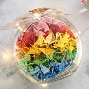 종이학 1000마리 완제품 학접기 블루색 기념일 감성 ZUI 종이학병상자 기프트