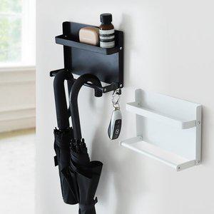 [리본제이]현관 철제 자석 접이식 듀얼 선반 우산꽂이 정리대 전용홀더 포함 마그넷