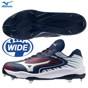 미즈노 쿠션 레보 엘리트 와이드 징스파이크 쇠징 야구화 네이비화이트 11GM254014NW