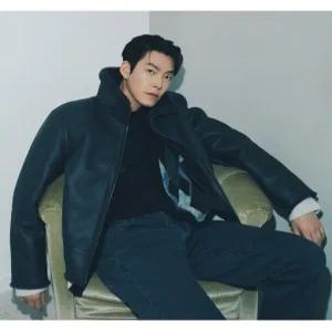 FAUX 레더 무스탕 집업 점퍼  FHGDX9307)