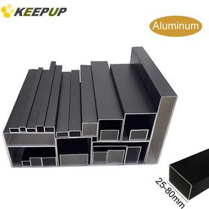 알루미늄각파이프 알루미늄 사각 튜브 블랙 컬러 프로파일 25x50 30x60 40x80 60x100 80x120mm 직사각형 파