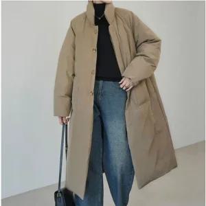 여성 하이넥 방수 롱패딩 1P 오버핏 겨울 아우터 점퍼 (WFGI132)