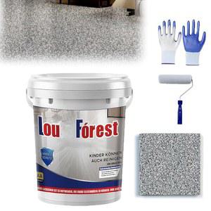 에폭시 컬러 샌드 플로어 페인트, 루이즈 포레스트 콘크리트용 고광택 대리석 효과 코팅 다크 그레이-1000g