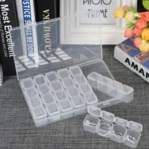 파츠보관함 비즈케이스 36구 큐빅 알약 비즈정리함 케이스하드 케이스세트 비즈공예재료