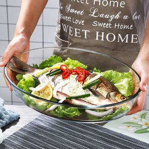 샐러드 볼 대용량 원형 대형 접시 플레이트 접시 그릇 투명