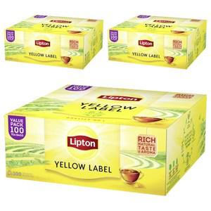 립톤 옐로우 TEA 탕비실 라벨 홍차 2g 100개입 3개