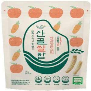 에코맘의 산골이유식 산골쌀참 사과당근스틱 25g, 6개
