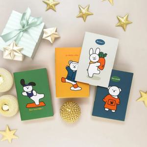 핑크풋 꼬망 핸디수첩 미니 유선 노트 메모장 줄있는 단어장 휴대용 포켓 암기장 (15개)