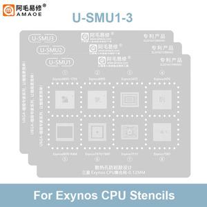 Amaoe U-SMU1 U-SMU2 U-SMU3 BGA 리볼링 스텐실 용 주석 식재 그물 스틸 메쉬 템플릿 0.12mm