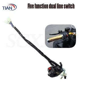 오토바이 전기 시작 스위치 경적 회전 신호 표시기 스위치 원거리 조명 버튼 오토바이 액세서리