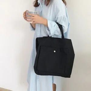 캔버스 인기 빅포켓 에코백 무지백 감성 크로스백 숄 (WFJ9IHM)