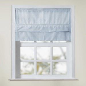 실내 창문을 위한 채드메이드 패브릭 로만 쉐이드, 맞춤형 폴리에스터 블라인드 무선 조명으로 창문 연한 파란색 핀스트라이프, 1피스, 셀리아 컬렉션