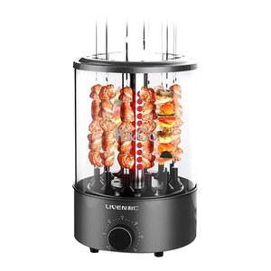 자동회전 꼬치구이기 전기 바베큐 야외 2단 하얀 유리 큐 케밥 기본 머형