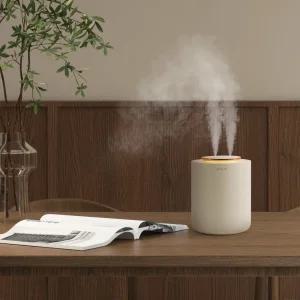 [카프][본사] 듀얼 이중분사 1.5L 무선 무드등 LED 가습기 I 저소음 선세한 분사력 KF-HM402