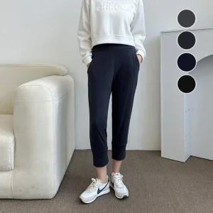 [QNSV42Y3_58]데일리 조거 기모바지 배기 팬츠 바지 8부