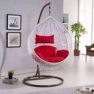 실내 라탄의자 스윙 흔들 펜션 그네 해먹 흰색 바구니 1인용