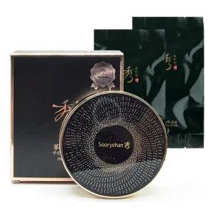 수려한 블랙 진생 쿠션 파운데이션 본품+리필2개 기획