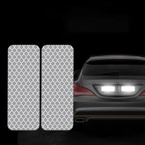 3x8cm 10장 화이트 빛 반사 안전 스티커 테이프 패치 자전거 오토바이 차량 차량용 형광 트렁크 범퍼