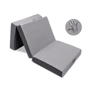 밀리어드 트라이폴드 매트리스, 침대 크기, 6인치, 메모리 폼 및 세탁 가능한 커버가 있는 휴대용 접이식 트라이폴딩 바닥 침대, 캠핑, 게스트 RV 트래블, 슬립오버, 75인치 x 31인치