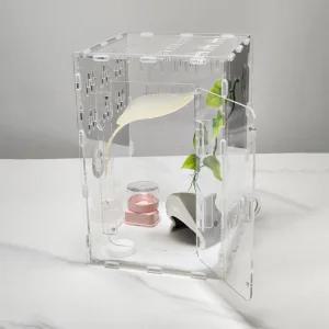 [꼬망구] 크레스티드 게코 파충류 도마뱀 자석 아크릴 사육장 20x20x30cm