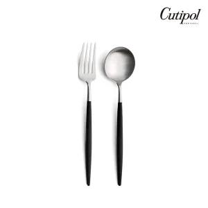 [큐티폴] 고아 블랙실버 디너 2종세트(디너스푼 디너포크)
