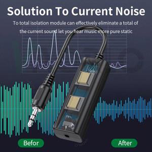 최신업그레이드 3.5mm 오디오 AUX 케이블 간섭 방지 접지 루프 노이즈 필터 Lsolator 홈 스테레오 카 시스템 스피커 취소 제거