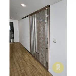 [바른도어]69번 원슬라이딩중문 간살형 영림182 투명강화유리