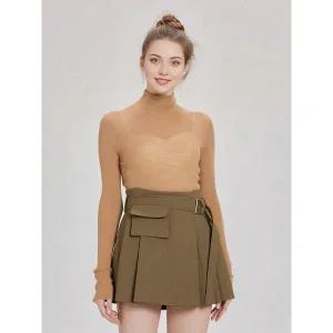 [하프클럽/에고이스트]브라운 로우 웨이스트 벨트백 팬츠 EN3WQ860