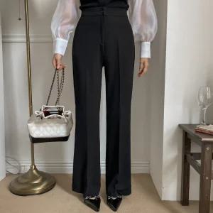 [몸매보정/2단기장/인밴딩] 골반패드 부츠컷 슬림슬랙스