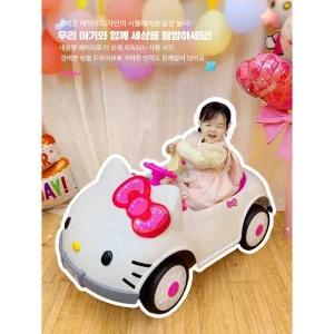 헬로키티 어린이용 전기 자동차 4륜 자동차 원격 조종