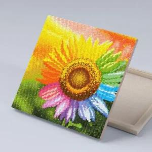 DIY 보석십자수 무지개 해바라기 30x30