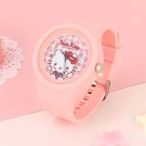 (헬로키티) 실리콘 바늘시계/어린이/선물/여아/초등/유치원/아이/캐릭터/저학년/아날로그/손목시계