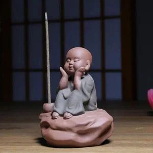 [골드스마일]인테리어 소품 동자승 스틱 홀더 트레이 받침대 장식용 스틱꽂이