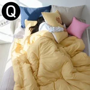 고품질 마이크로 머드 퀸 워싱 이불 수플레 차렵이불 (WFJQZO8)