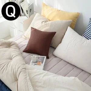 고품질 마이크로 퀸 베이지 워싱 차렵이불 수플레 (WFJQZO7)