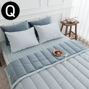 고품질 빌리 극세사 민트그레이 차렵이불 리버서블 퀸 (WFJR02C)