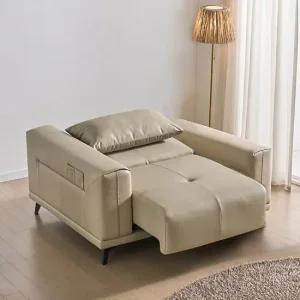 더스빌 하이브리드 레더 모션 슬라이딩 무빙 침대 1인 리클라이너 소파