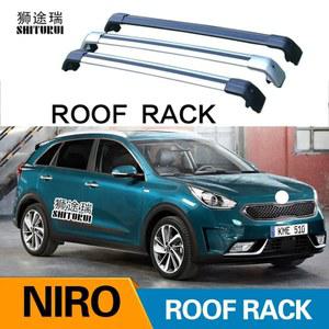 자동차 루프 랙 가로바 니로 EV 2016 2017 2018 2019 용 바 알루미늄 합금 사이드 크로스 레일 백 바스켓 캐리어 2개