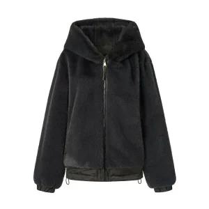 라벨르by신영모피 페이크 밍크 후드 양면 자켓 612061