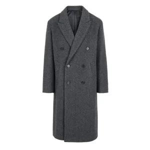 [바쏘옴므]울 블렌디드 세미오버 더블 코트 (WSX4CD70A)