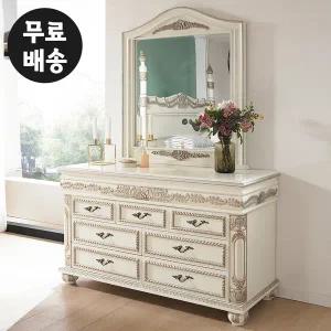 [벤티스가구]뉴엔 원목 화장대 세트 엔틱 서랍장 수납 안방 서랍형 화장대 안방 수납형 고급 거울 가구