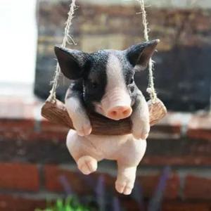 스윙 돼지 장식품 선반 인테리어 미니어처 미니 장식품