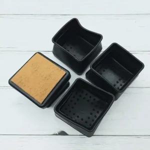 고품질 검정색 사각 실리콘의자발캡 특대형 1세트 4P 실리콘의자캡 실리콘의자커버 (WFJUWJL)