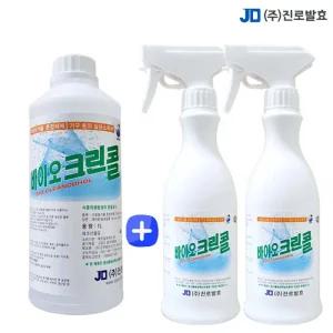 진로발효 바이오크린콜 1900ml 450ml 2개 + 1L 뿌리는 살균 소독제 에탄올 75%
