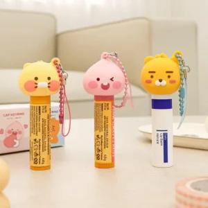 카카오프렌즈 LF 뚜껑 키링 춘식이 라이언 어피치 립밤홀더 자동차 열쇠고리 가방 백참 차키인형