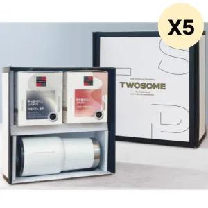 투썸플레이스 스틱커피  텀블러 화이트 선물 세트 X5