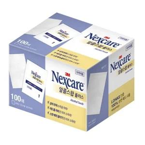 3M 넥스케어 알콜스왑 플러스 100매/멸균/거즈/상처/소독/알코올솜/소독약/스왑/알콜솜/1회용/알콜/저자극