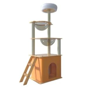 크레용펫 클리어 2단해먹 캣타워