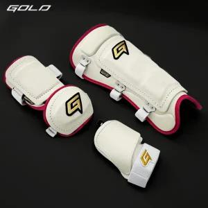 골드 2025 G쉴드 어센틱 최주환 선수모델 화이트/핑크 3종세트 / 핸드가드 암가드 풋가드
